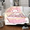 1 Stück Cupcake My Melody Decke Leichte Flanelldecke für Sofa Bett Reise Camping Wohnzimmer Büro Couch Sessel