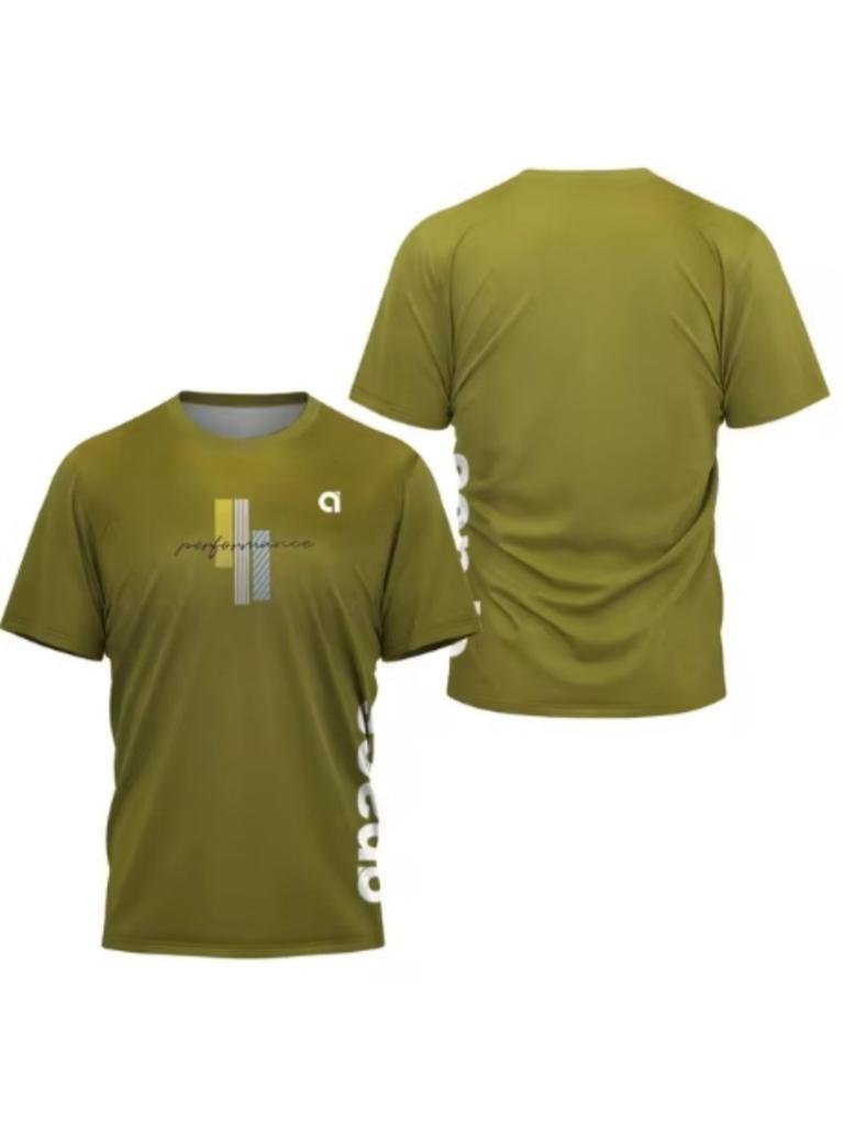 Summer 3D Printed Men's Round Neck Sports T-shirt Badminton Game Quick Drying T-shirt Table Tennis Outdoor Loose Sports Short Sleeve