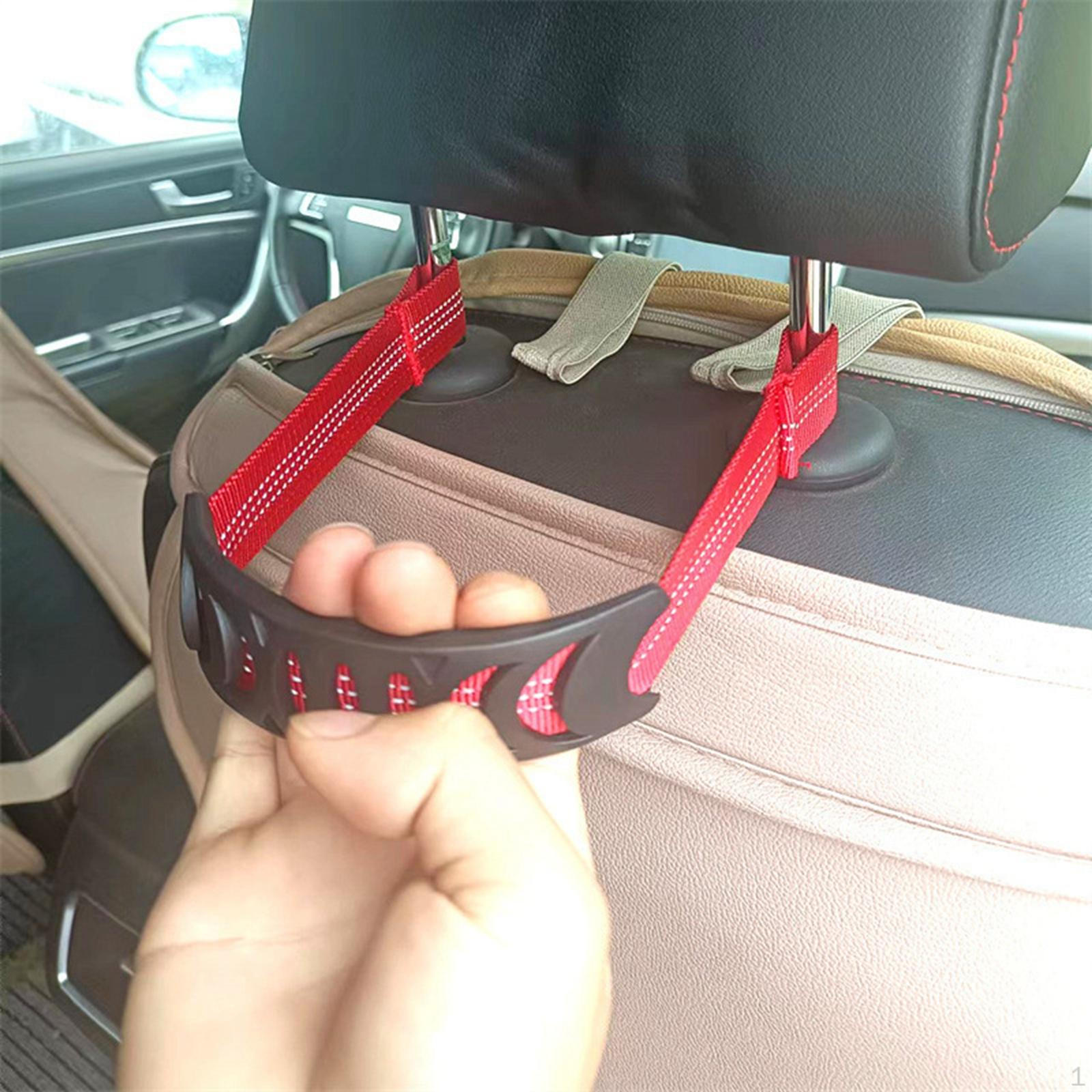 Front Headrest Grab Handle Nylon for Truck Holder Armrest Seat Red