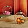 6/12Pcs Transparent Glass Candle Holder Round Bubble Hollow Tealight Candlestick Wedding Dinner Decoration for Paty Wedding