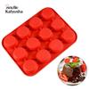 12 Cavity Round Muffin Cup Cake Mold Cake Mold 3D Silicone Molds DIY Baking Dessert Mousse Kitchen Bakeware Tools