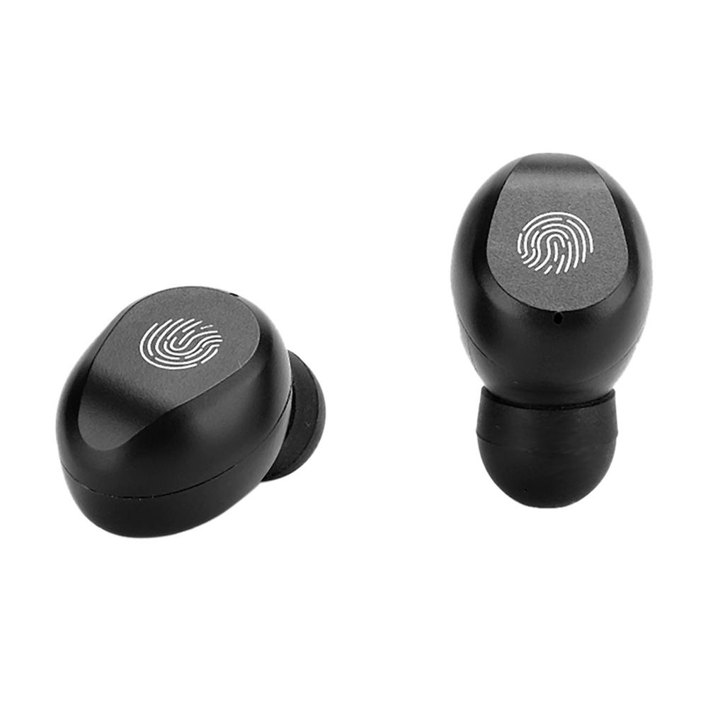 F9 Black ABS Home Office Wireless Headphone Touching Control Digital Display In Ear Stereo Earphone
