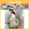 Large Capacity Woven Tote Bag For Women Stylish Fashionable Shoulder Bag In Beige And Khaki
