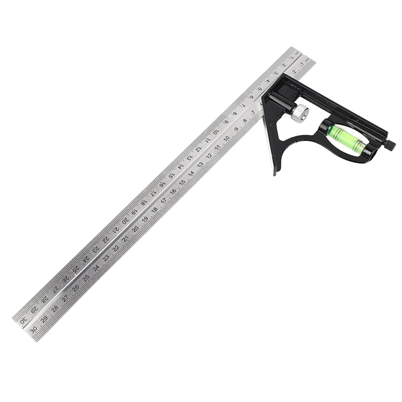 

300 мм регулируемая комбинированная угловая линейка 4590 градусов с пузырьковым уровнем