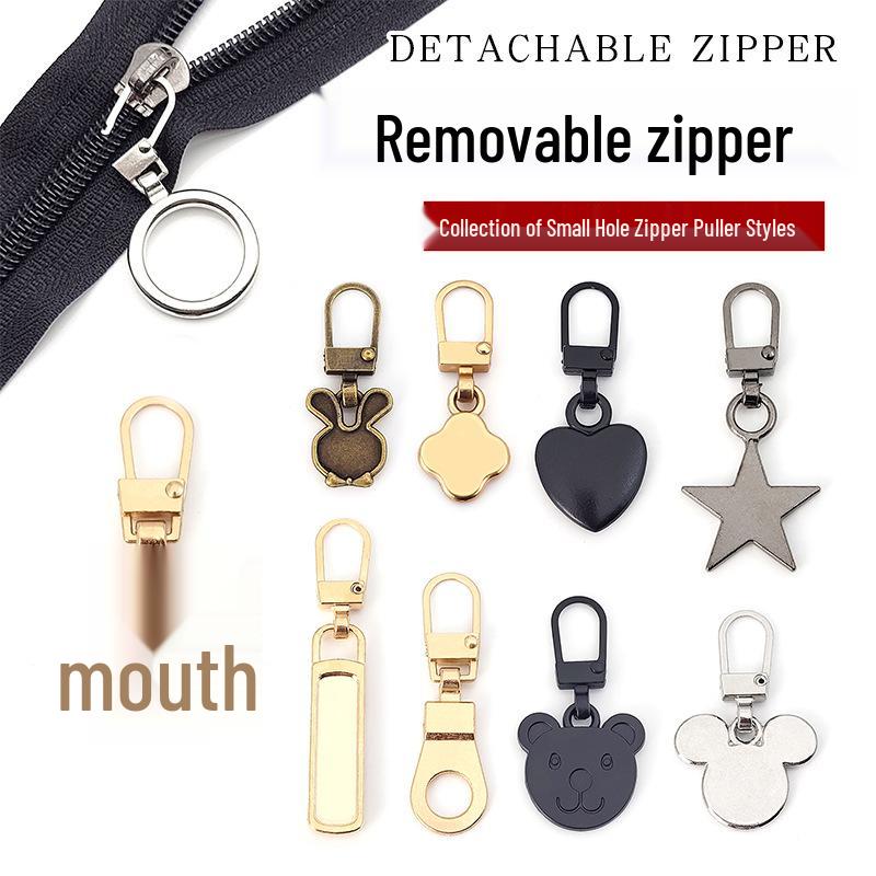 Tool-Free Detachable Zipper Pull for Luggage, Jackets, and Shoes