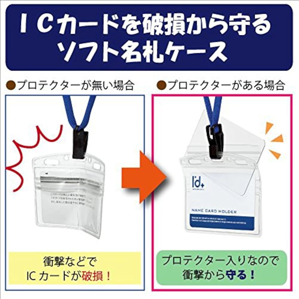 Kokuyo Hanging Name Tag Protect Blue 10 Pcs Naff-SP180-10B