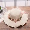 Summer Straw Hat With Flower Petals For Women Sun Protection And Breathability