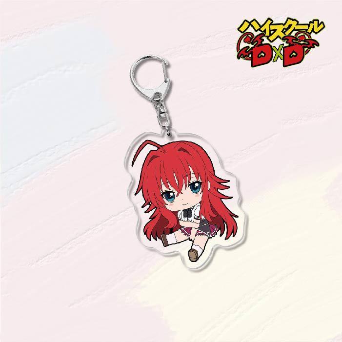 Anime High School DxD HERO Acrylic Keychains Pendant Rias Kureha Accessories Car Key Chain Key Ring Phone Bag Hanging Jewelry
