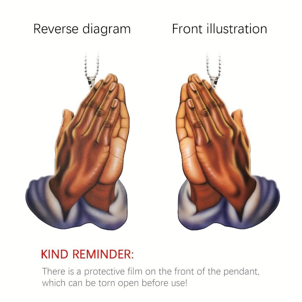 Jesusgebet Handanhänger 2D Christlicher Auto Innenraum Rückspiegel Anhänger Auto Anhänger Heim Wanddekoration Schlüsselanhänger Rucksackanhänger