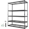 SucceBuy 5-Tier Adjustable 2000 Lbs Storage Shelving Unit Heavy Duty Garage Shelves Organizer Wire Rack for Pantry Basement