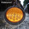 2PCS 24V Rear Tail Brake  Car Truck Trailer 24 LEDS Round Reflector Warning Lights Red Yellow White