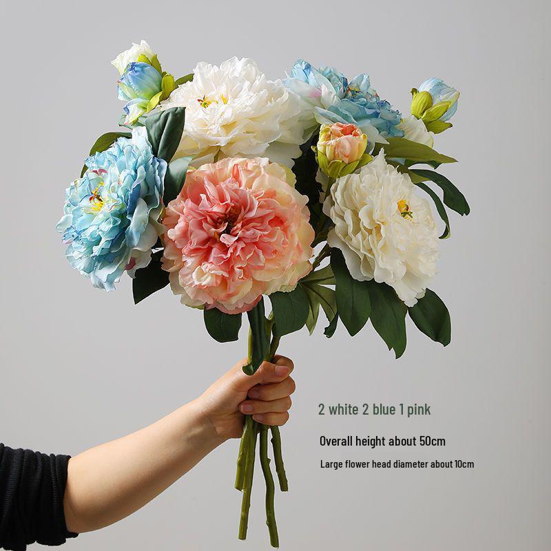 

High-Quality Burnt Edge Peony Silk Artificial Flower for Home Decoration & Photography Props