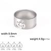 LIKGREAT Buddhism Indian Yoga Om Symbol Rings for Women Stainless Steel Supernatural Religious Talisman Amulet Jewelry Gifts New