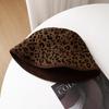 Womens Leopard Print Winter Hats For Women Fisherman Retro Warm Beanie Cap , Fashion Headwear For Cold Season, Unisex Vintage