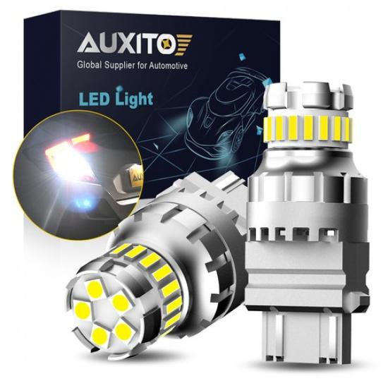 2x AUXITO 3157 3156 LED Reverse Brake Turn Signal Light Bulb 6500K Super White
