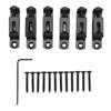 6PCS Guitar Bridge Saddle Split Type Zinc Alloy Electric Guitar Saddle Replacement Black