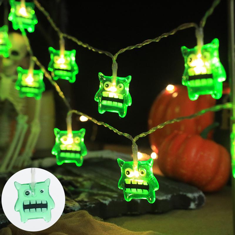 Halloween Pumpkin & Ghost String Lights for Outdoor Decoration and Party Atmosphere