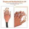 Nail Practice Hand For Acrylic Nails-flexible Nail Training Hand Kit, Fake Mannequin Model Training Hand With 300 Pcs Nail Tips, Nail Files And Clippe