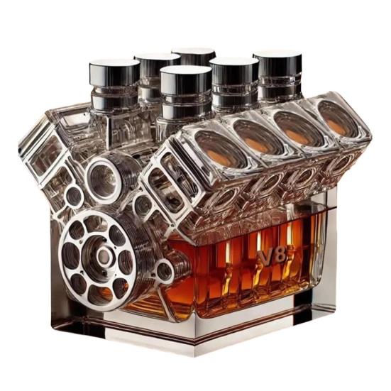 Veasbuu Bouteille à Whisky | Décanteur D'alcool En Forme De Moteurs V8, Gadgets De Bar, Décoration De Vin Pour La Fête Des Pères, La Saint-Valentin