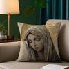 Retro V-Virgin Mary Pillow Case Plush Fabric Soft Pillowcase Double Sided Print Cushion Cover Household Gifts