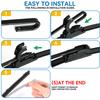 Erick's Wiper LHD Front Wiper Blades For Jeep Compass MP/552 2016 - 2024 Windshield Windscreen Window Car Rain Brushes 24"+18"