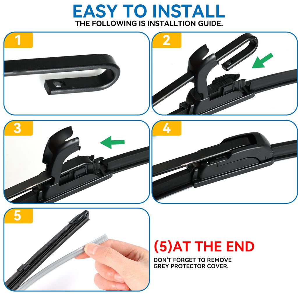 Erick's Wiper LHD Front Wiper Blades For Jeep Compass MP/552 2016 - 2024 Windshield Windscreen Window Car Rain Brushes 24"+18"