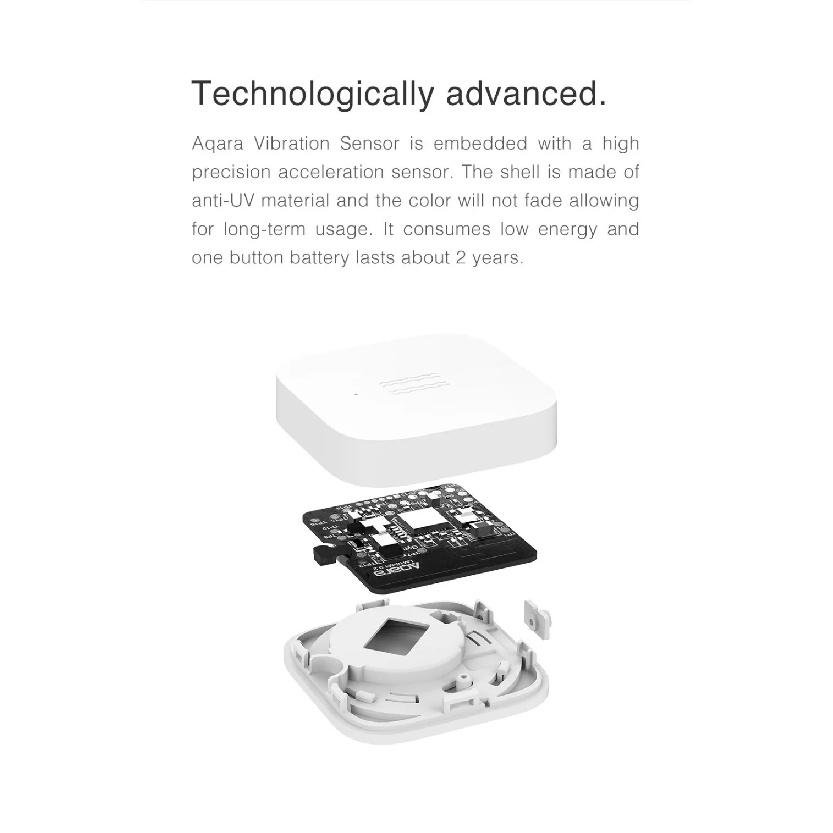Aqara Vibration Sensor Zigbee Wireless Mini Shock Detector for Alarm System Smart Home Automation Work with Mi home HomeKit APP