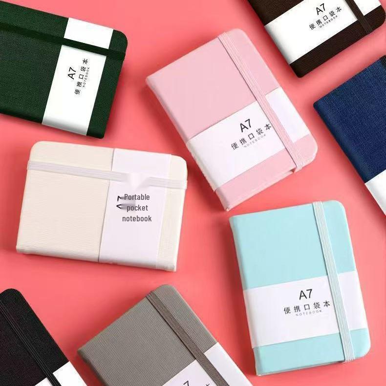 A7 Portable Laptop Notebook - Cute English Planner, Pocket-Size for Students, Japanese/Korean Style A6 Notepad