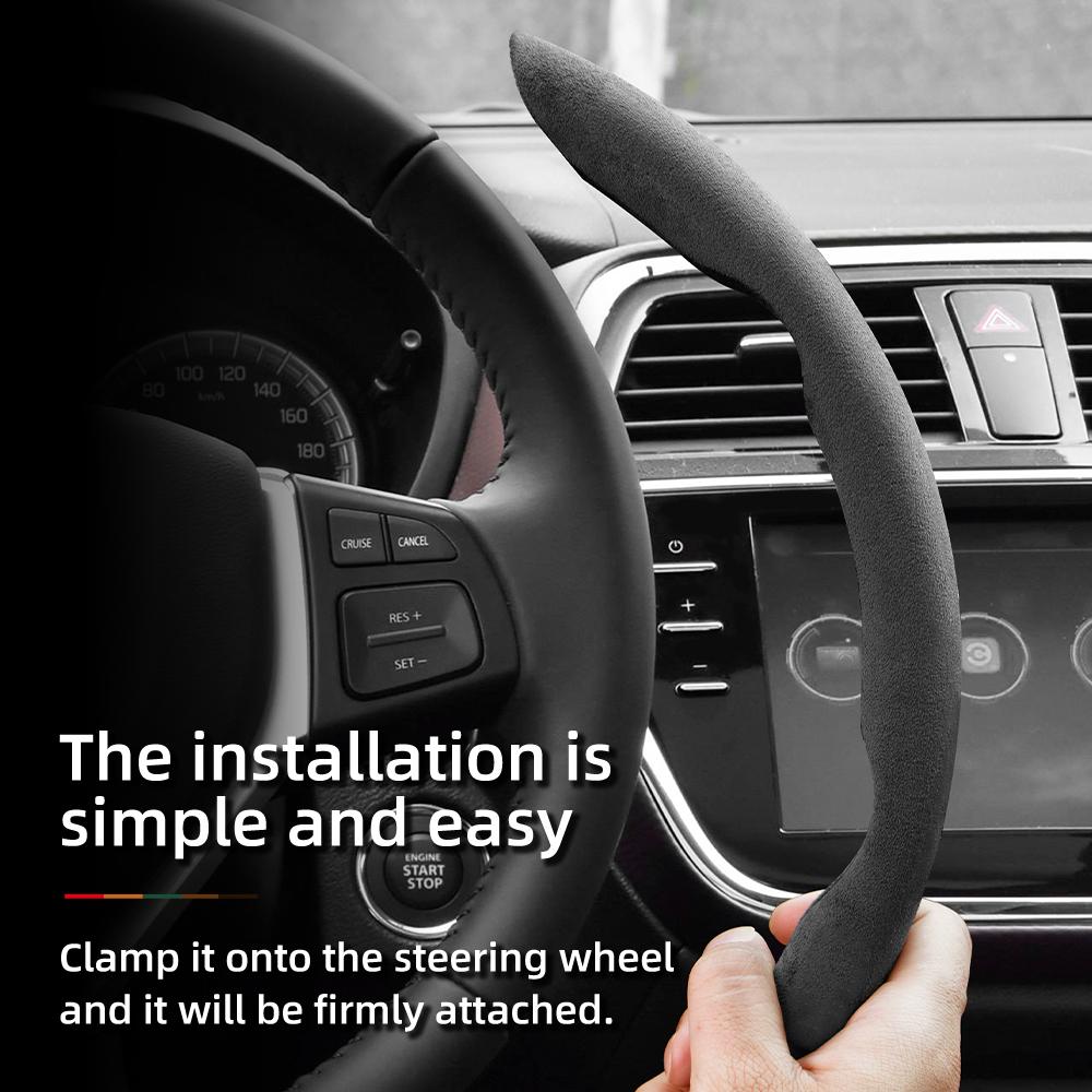 Suitable for Suzuki Anti-Slip Buckle Segmented Suede Steering Wheel Cover Suitable for Swift Sport Sx4 Grand Vitara Ly Jimny Solio Alto