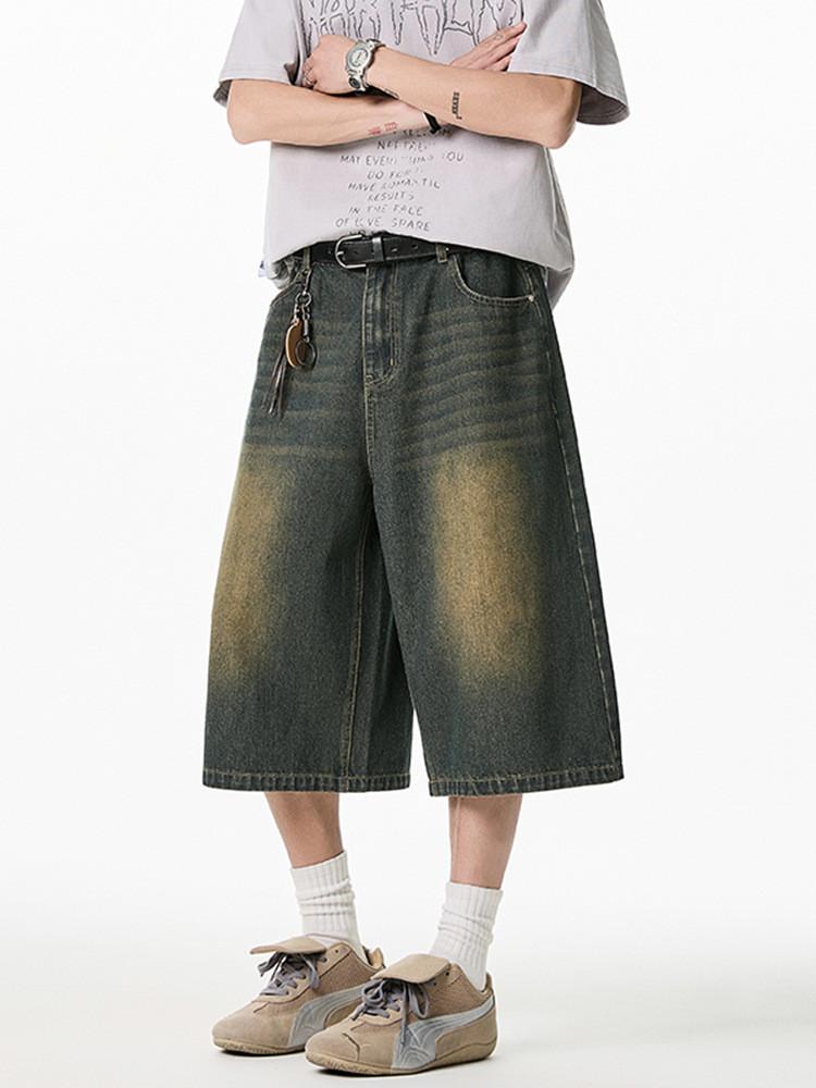 Vintage Blue Casual Pants With Loose Fit For Men Summer 2026 Relaxed Style