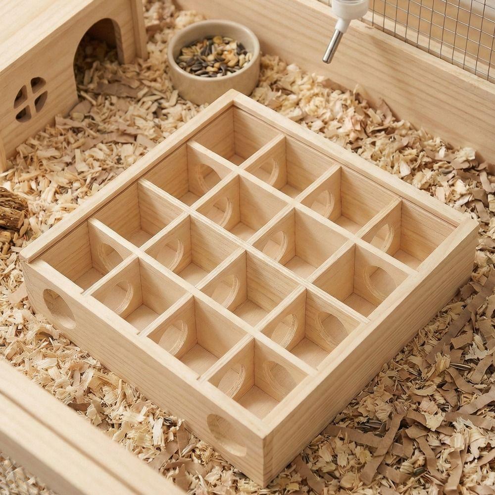 Exploration Hamster Tunnel Maze Wooden Pet Interactive Toy Guinea Pig Puzzle Toy  Exercise