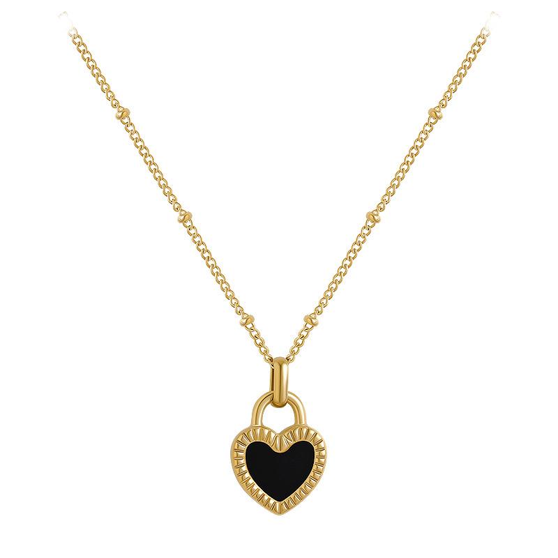 2023 New Double Sided Heart Pendant Necklace For Women Girl Clavicle Chain Choker New Fashion Trendy Jewelry Gift Party