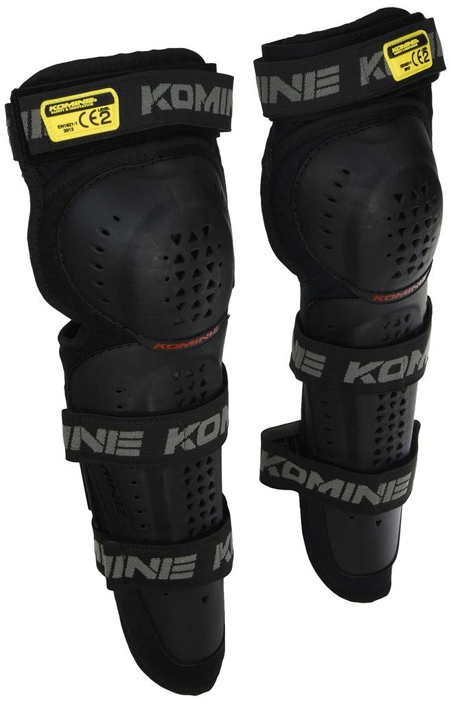 KOMINE Motorcycle CE Level 2 Triple Knee Guard Black Free 1198 CE Standard Level 2 Protector SK-819