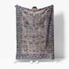 Vintage Bestickte Decke Weiche Fleece-Decke Bett Sofa Dekorative Überwurfdecke Geschenk