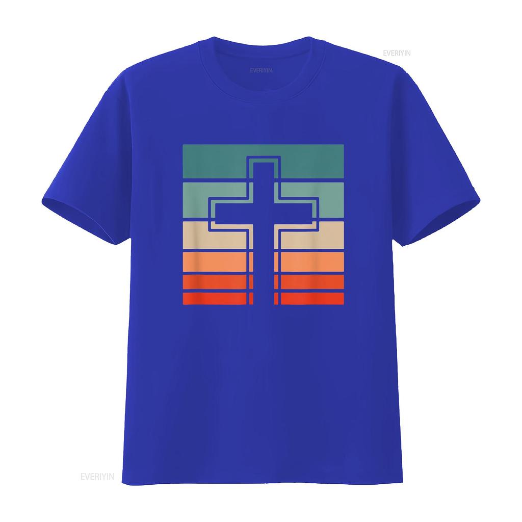 Jesus Cross Retro Style Vintage T Shirt vintage Washed Top For Everyday Wear Stylish Soft Comfortable graphic Stretched fashion