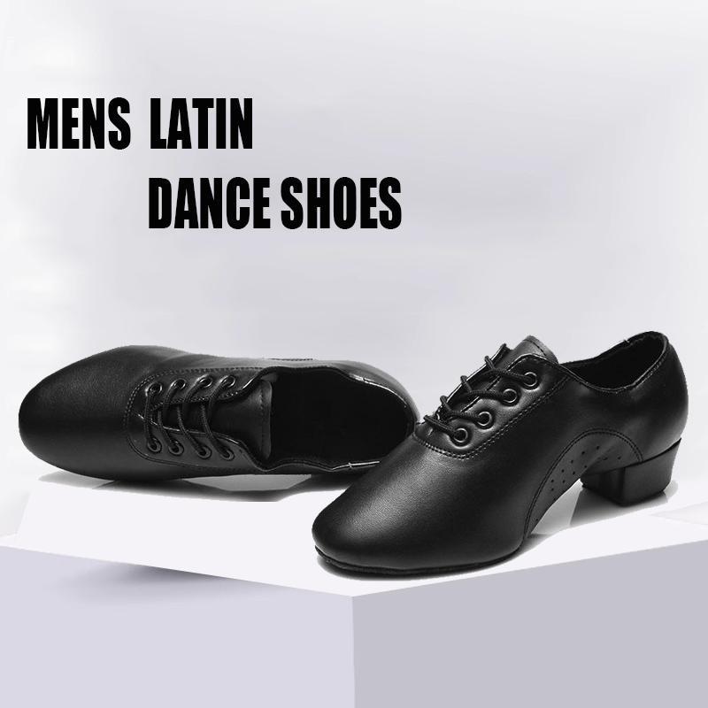 Velikost 30-45 Chlapci Muži Dospělí Latinské Taneční Boty Vnitřní Pánské Tango Sálové Standardní Boty Character Shoes Podpatek 3.5cm Sálové Standardní Taneční Boty
