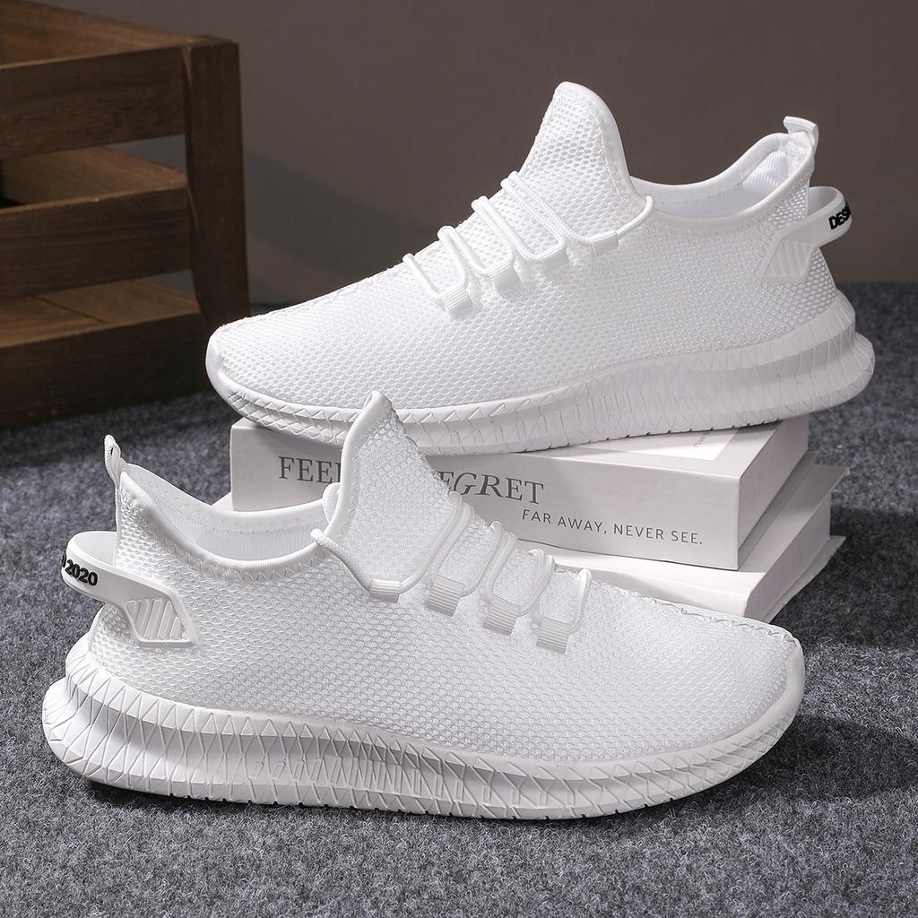 2025 Summer Trendy Fujeak Men's Ultralight Running Shoes - Breathable Mesh Casual Sneakers with Anti-slip Function, Solid Colour