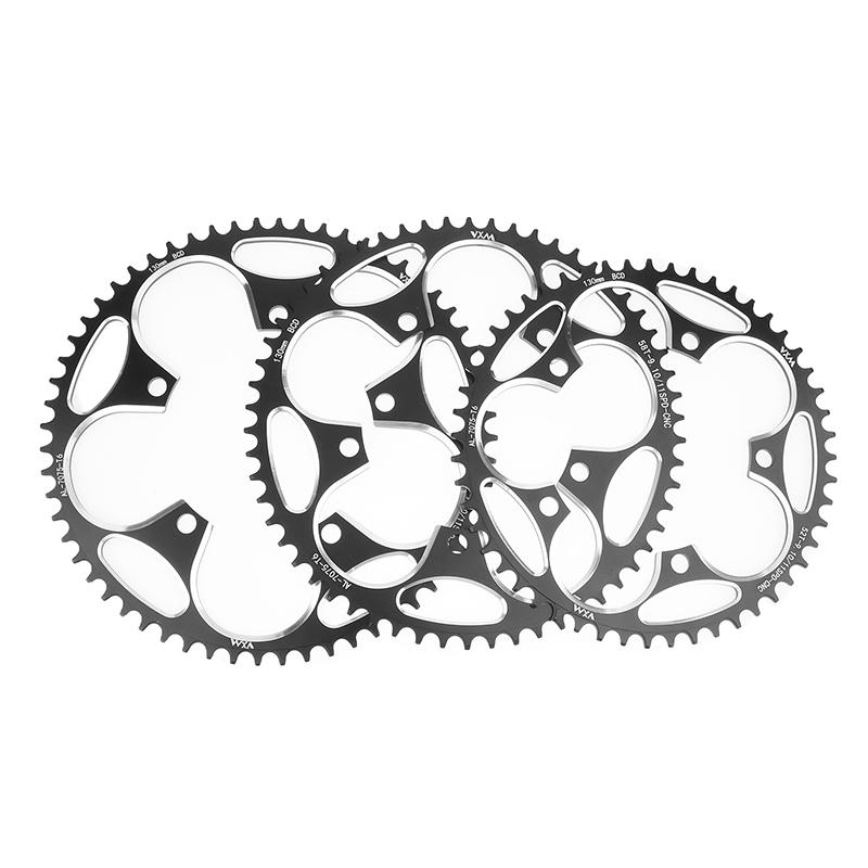38-60T AL7075 Sprocket For Road Bike Positive And Negative Gear Plate 130 BCD Bicycle Chainring Narrow Wide Stars