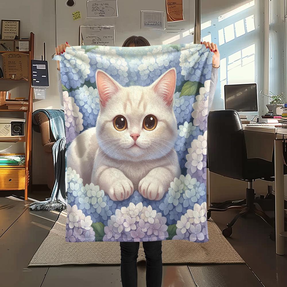 1 Stück Flanelldecke mit Cartoon-Druck, Hohe Qualität, Bequem für alle Jahreszeiten, Heimdekoration, Wärme und Komfort, Perfekt als Weihnachts- oder Geburtstagsgeschenk