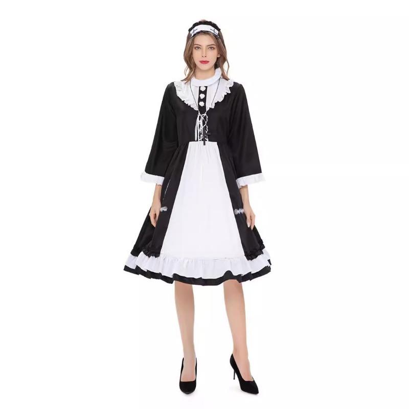 Halloween, Adult Nuns, Maid Uniforms, Performance Costumes, Sexy Performance Costumes, Maid Costumes