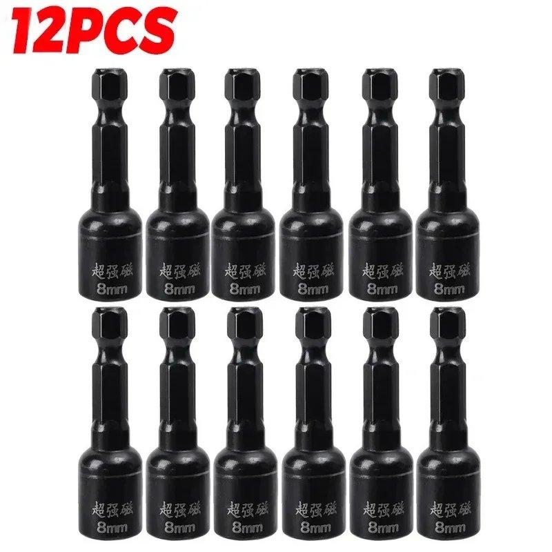 Hex Magnetic Nut Screwdriver Sockets Sleeve Electric Impact Socket Bit Adapter Screwdrivers Driver Drill Bits Handle Tools