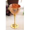 Weinglas mit Kupfer-Blumendesign und Messingständer 290 ML - Trinken Servieren Weinbar Hotel Restaurant