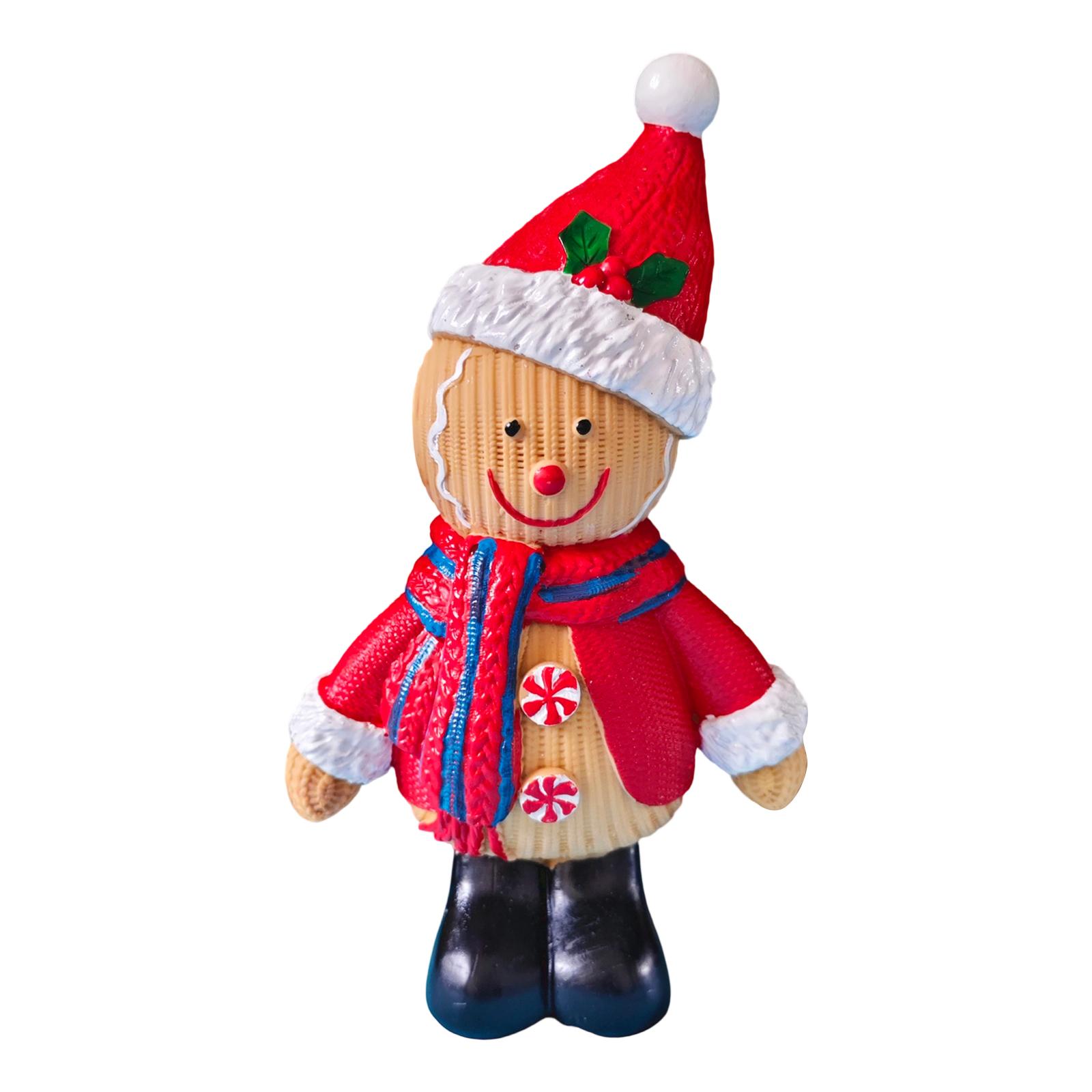 

Christmas Man Standing Doll Resin Craft Cookie Man Layout Decoration Fun Ornaments One Size