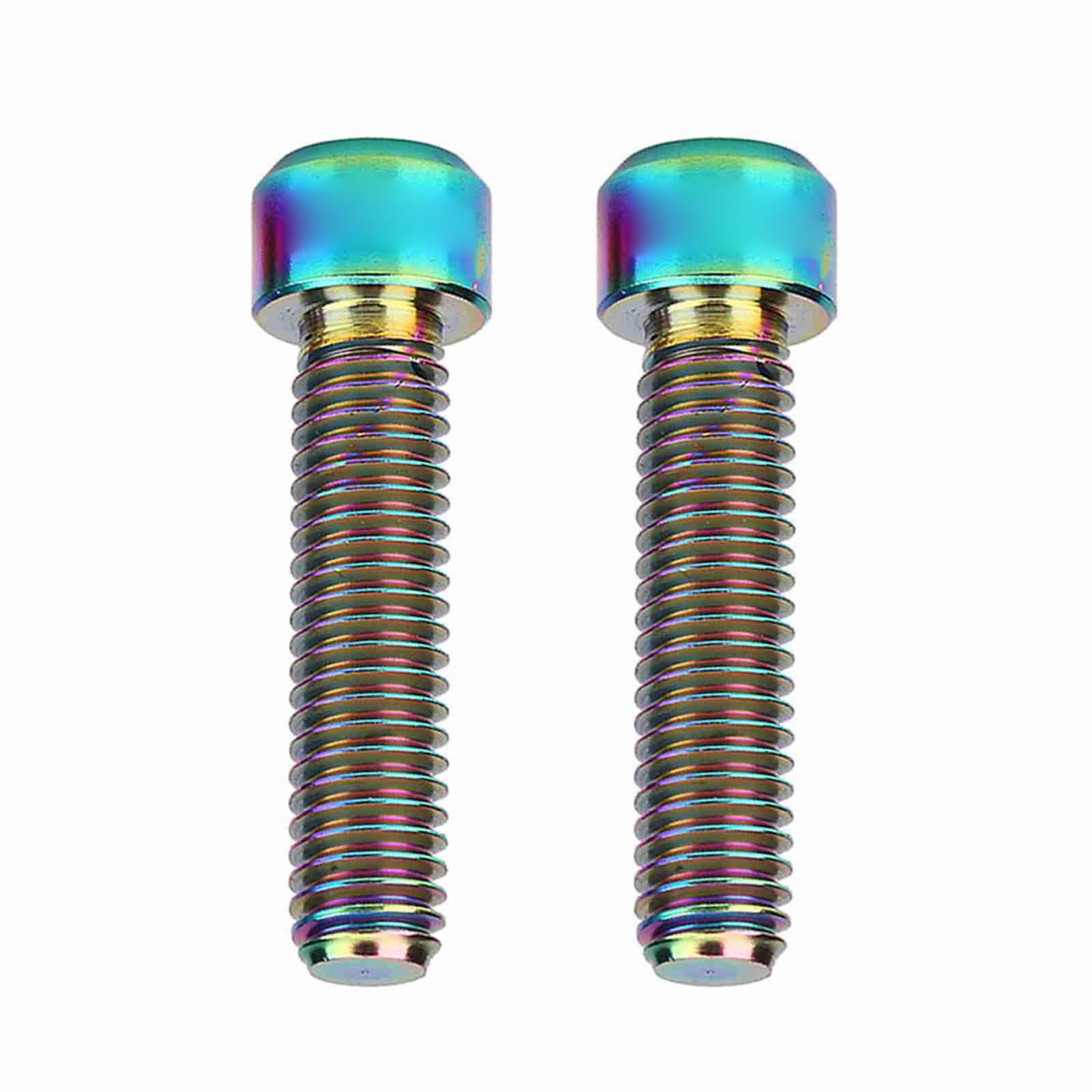 

RISK 2Pcs M6 X 25mm Screw Bolts for Mountain Cycle Disc Brake Caliper (Multicolor)