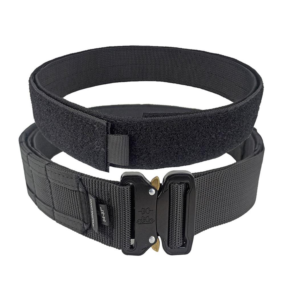 Adjustable Men's Training Belt Metal Buckle Outdoor Waist Bands Casual Nylon Braided Belt