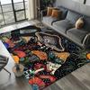 Mushroom Fantasy Polyester Area Rug - Non-Slip, Plush Velvet, Decorative Floor Mat for Bedroom, Living Room, Home Decor - Mystical Print Des