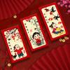 6pcs Oil Painting Style Chinese New Year Red Envelopes Traditional Red Pocket  Lunar New Year Gifts