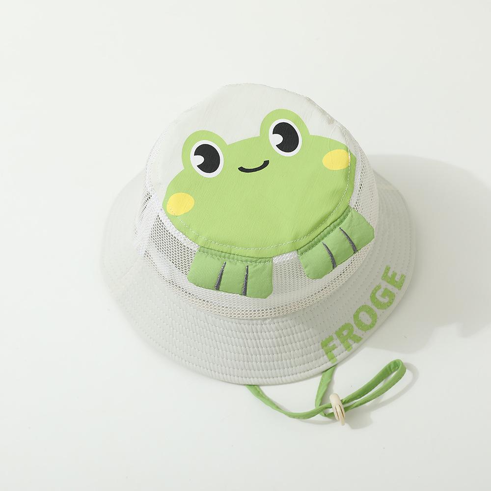 Sommer Neu Kinder Fischerhüte Niedlicher Frosch Mesh Sonnenhut Kinder Angelhut Sonnenschutz Visier Für Jungen Mädchen Outdoor Mode Strandkappe