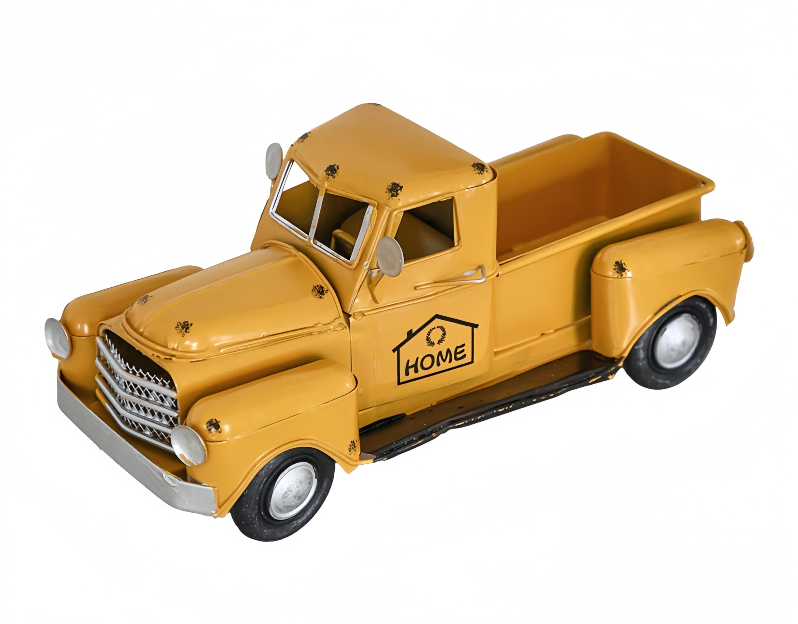 

Haverain Tin Style Truck Mini Car Antique Retro Miniature Decoration Display Ornament Interior Object Stylish (Yellow) жёлтый