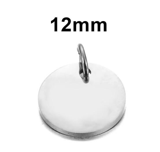 10pcs/lot Mirrior Polished Blank Tags Stainless Steel Charms for DIY Jewelry Necklace Bracelet Anklet Extention Tail Chain